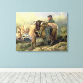 Terugkeren uit de heuvel, 1868 canvas afdruk (Insitu (Houten vloer))