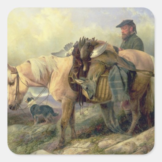 Terugkeren uit de heuvel, 1868 vierkante sticker (Voorkant)