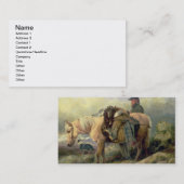 Terugkeren uit de heuvel, 1868 visitekaartje (Voorkant / Achterkant)