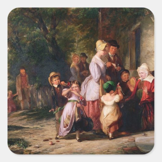 Terugkeren van de Beurs Vierkante Sticker (Voorkant)