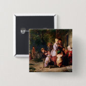Terugkeren van de Fair Vierkante Button 5,1 Cm (Voorkant /achterkant)