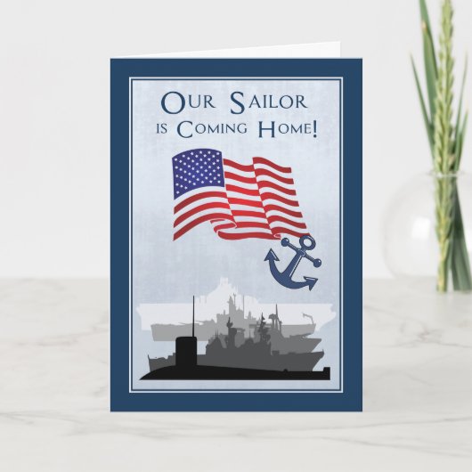 Terugkeren van Navy Notice met Ships Aankondiging (Voorkant)