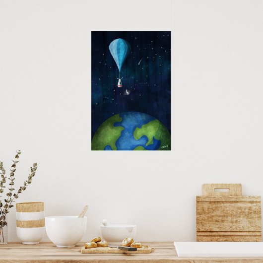 Terugkeren vanaf de rand van de ruimte poster (Keuken)