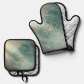 Terugkerend Ovenwant & Pannenlap Set (Voorkant / Achterkant)