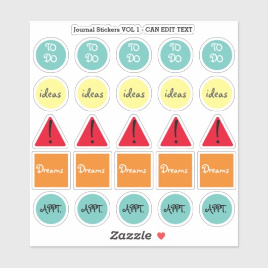 Terugkerende Gebeurtenis Journaal Planner Dagboek  Sticker (Vel)