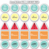 Terugkerende Gebeurtenis Journaal Planner Dagboek  Sticker (Voorkant)