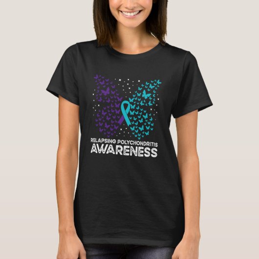 Terugkerende Polychondritis Bewustzijn Vlinder T-shirt (Voorkant)