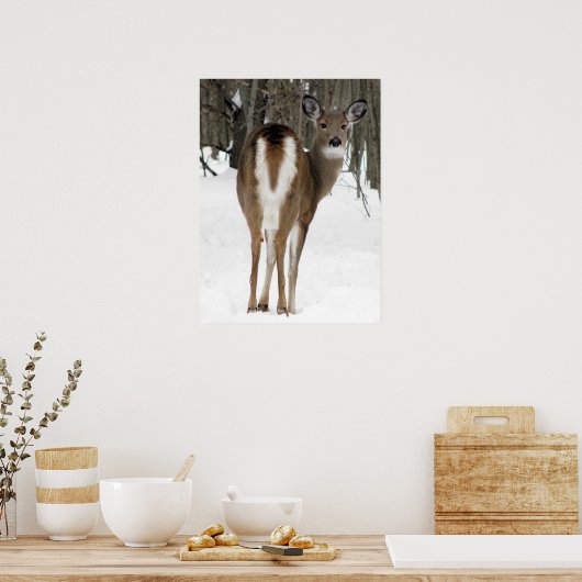 terugkijken, herten poster (Keuken)