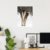 terugkijken, herten poster (Thuiskantoor)