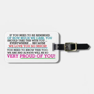 Terugkijken voor ouders of kinderen Label Bagagelabel