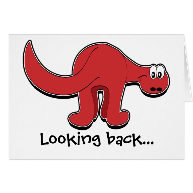 Terugkijkend Dinosaur (Voorkant Horizontaal)