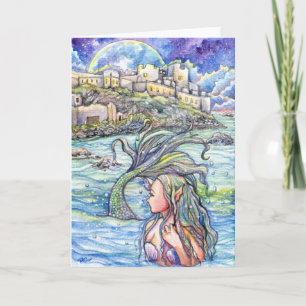 Terugkijkend Fantasy Mermaid Art Kaart