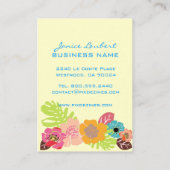 TERUGKOUDE TROPISCHE STROMEN/DIGE ACHTERGROND VISITEKAARTJE (Achterkant)