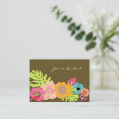 TERUGKOUDE TROPISCHE STROMEN/DIGE ACHTERGROND VISITEKAARTJE (Staand voorkant)