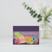 TERUGKOUDE TROPISCHE STROMEN/DIGE ACHTERGROND VISITEKAARTJE (Staand voorkant)