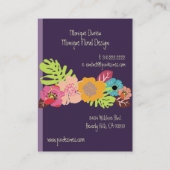 TERUGKOUDE TROPISCHE STROMEN/DIGE ACHTERGROND VISITEKAARTJE (Achterkant)