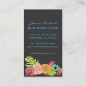 TERUGKOUDE TROPISCHE STROMEN/DIGE ACHTERGROND VISITEKAARTJE (Achterkant)