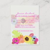 TERUGKOUDE TROPISCHE STROMEN/DIGE ACHTERGROND VISITEKAARTJE (Achterkant)