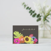 TERUGKOUDE TROPISCHE STROMEN/DIGE ACHTERGROND VISITEKAARTJE (Staand voorkant)