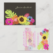 TERUGKOUDE TROPISCHE STROMEN/DIGE ACHTERGROND VISITEKAARTJE (Voorkant / Achterkant)