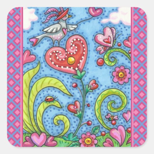 TERUGKUNDIG KUNSTMATIG KUNSTMATIG KUNSTGEBIED, VAL VIERKANTE STICKER (Voorkant)