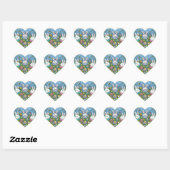 TERUGMAKERE EGG GARDEN, BUNNY RABBIT FLOWERS HART STICKER (Vel)