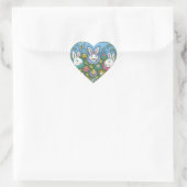 TERUGMAKERE EGG GARDEN, BUNNY RABBIT FLOWERS HART STICKER (Tas)