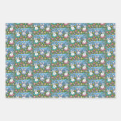 TERUGMAKERE EGG GARDEN, BUNNY RABBIT FLOWERS INPAKPAPIER VEL (Voorkant 3)