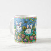 TERUGMAKERE EGG GARDEN, BUNNY RABBIT FLOWERS KOFFIEMOK (Voorkant links)