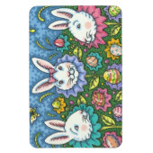 TERUGMAKERE EGG GARDEN, BUNNY RABBIT FLOWERS MAGNEET (Verticaal)