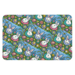 TERUGMAKERE EGG GARDEN, BUNNY RABBIT FLOWERS MAGNEET