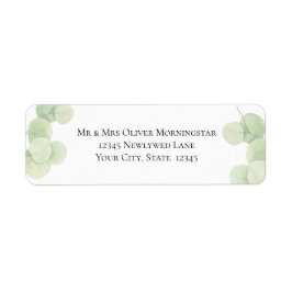 TERUGNAADRES | Modern Springtime Eucalyptus Etiket