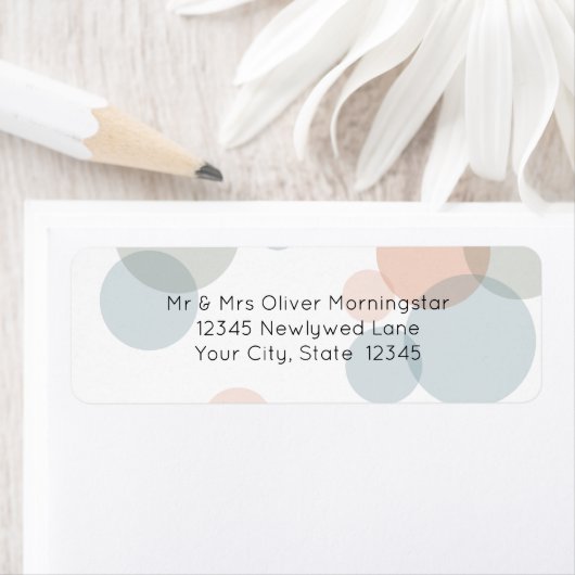 TERUGNAADRES | Moderne Confetti Stippen Etiket (Insitu)