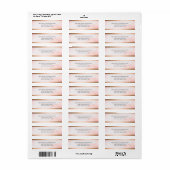 TERUGNAADRES | Moderne roze Waterverf-schouderblad Etiket (Full Sheet)