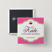 TERUGNAAM VIERKANTE BUTTON 5,1 CM (Voorkant /achterkant)