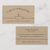 terugreis met een bijtende bootdoedel visitekaartje (Voorkant / Achterkant)