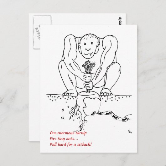 Terugslag haiku briefkaart (Voorkant / Achterkant)