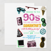 Terugspoelen naar de 90s verjaardag kaart (Voorkant / Achterkant)