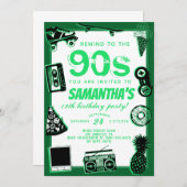 Terugspoelen naar de 90s verjaardag kaart (Voorkant / Achterkant)