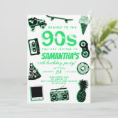 Terugspoelen naar de 90s verjaardag kaart (Staand voorkant)