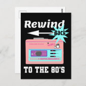Terugspoelen naar de jaren 80 briefkaart (Voorkant / Achterkant)