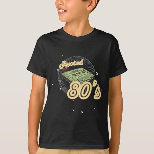 Terugspoelen naar de jaren 80 t-shirt (Voorkant)