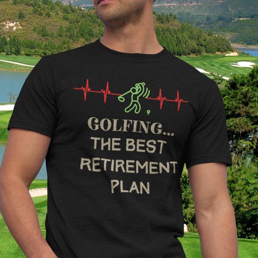 terugtredende golfer t-shirt
