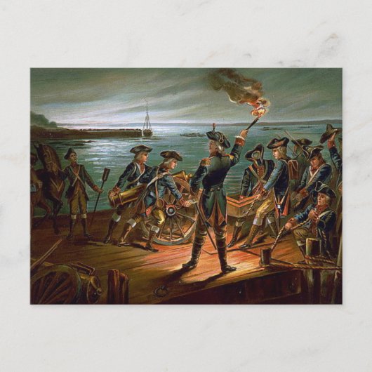 Terugtrekken van Long Island, 1776 Briefkaart (Voorkant)