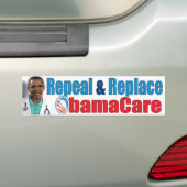 TERUGTREKKING EN VERVANGING VAN OBAMACARE BUMPERSTICKER (Op auto)