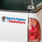 TERUGTREKKING EN VERVANGING VAN OBAMACARE BUMPERSTICKER (Op Truck)