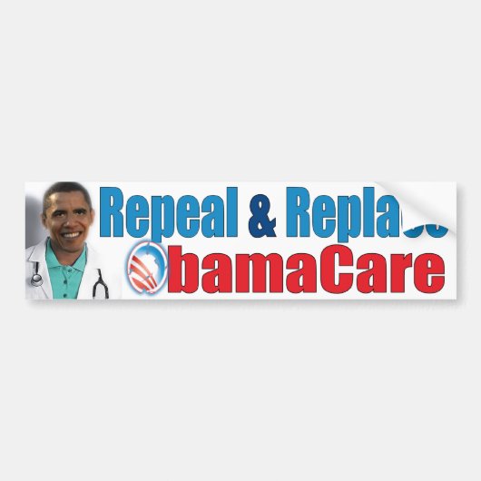 TERUGTREKKING EN VERVANGING VAN OBAMACARE BUMPERSTICKER (Voorkant)