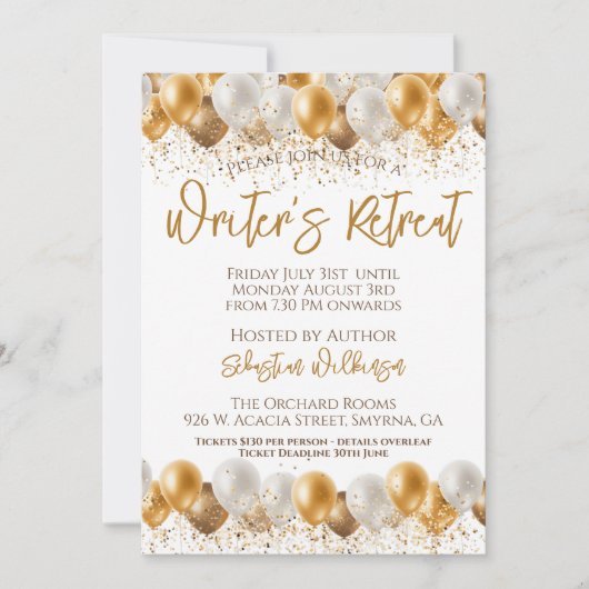 terugtrekkingsgebeurtenis voor schrijver kaart (Voorkant)