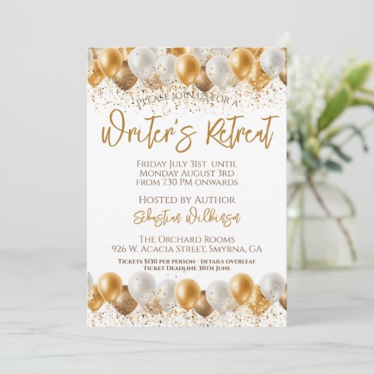 terugtrekkingsgebeurtenis voor schrijver kaart (Staand voorkant)