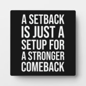 Terugval vs Comeback - Succes Motivatie Fotoplaat (Voorkant)
